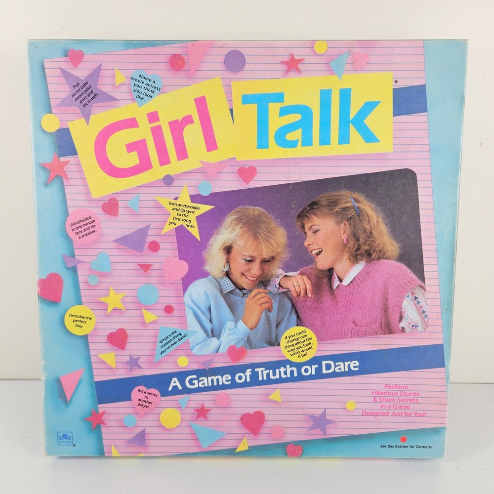 Vintage Girl Talk Board Game Truth or Dare 80s Slumber Party Y2K Retro